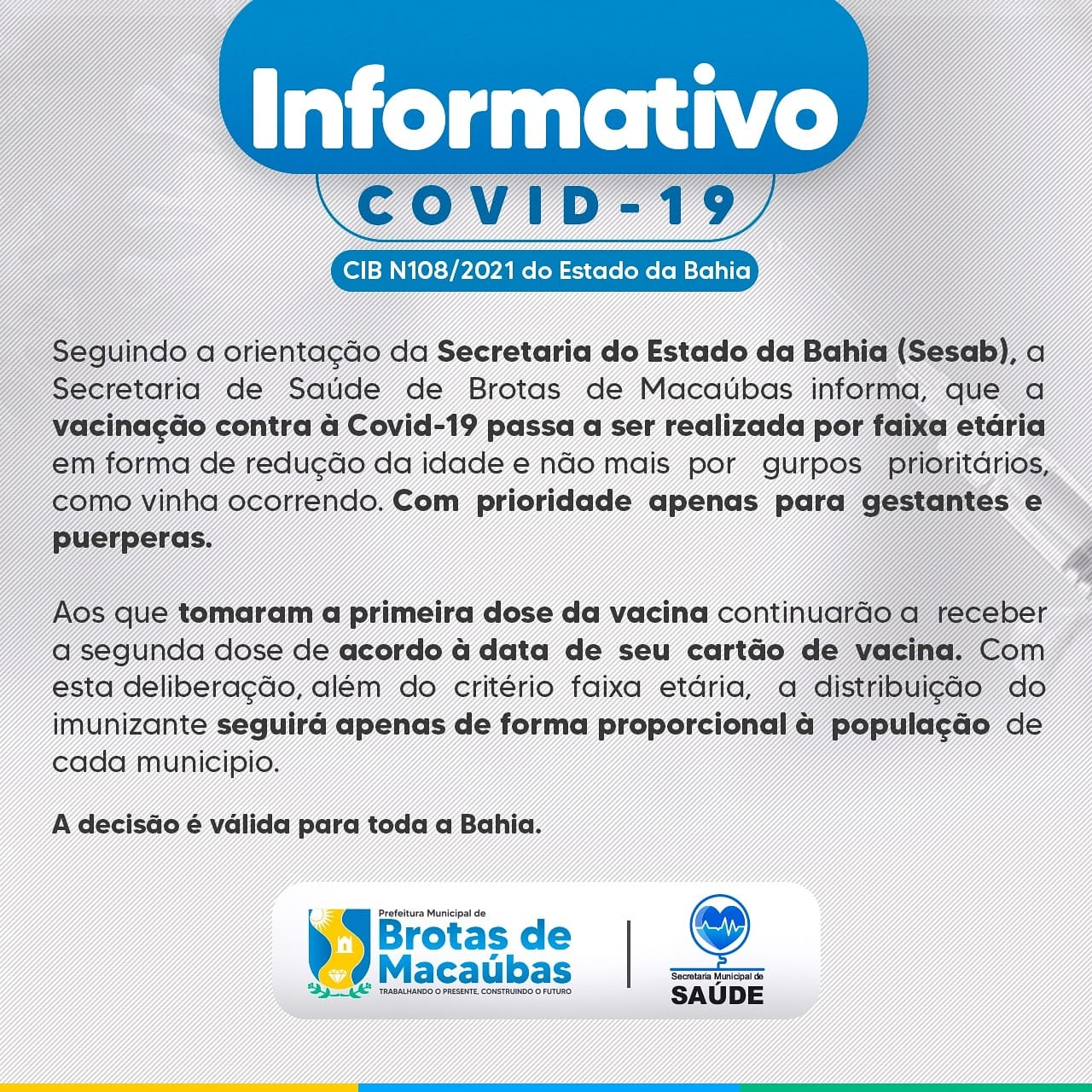 Vacina O Informativo Prefeitura De Brotas De Maca Bas